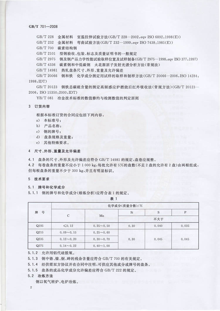 低碳钢热轧圆盘条  国家标准(图3)